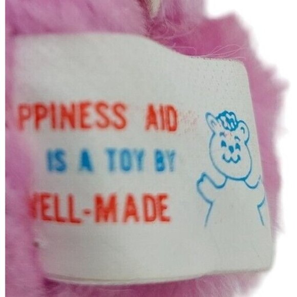 Well Made Plush Pink Bunny Rabbit "Hug Me" 1985 Stuffed Animal Felt - Picture 7 of 8